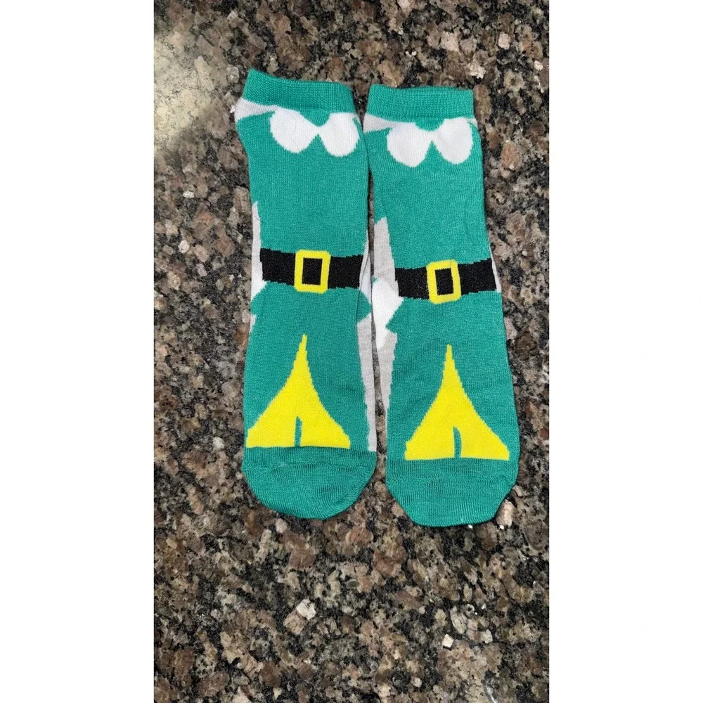 Christmas Sock Bundle Buddy the Elf Striped Crew & Ankle Socks 2 Pair